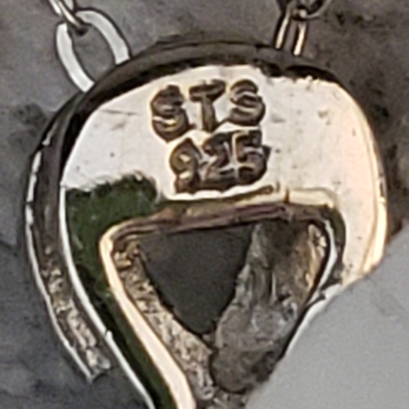 20", Alexite & White Topaz pendant and chain 925 Sterling Silver, NWT - Picture 6 of 8